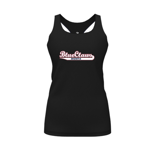 [CUS-DFW-RCBK-PER-BLK-FYS-LOGO2] Racerback Tank Top (Female Youth S, Black, Logo 2)