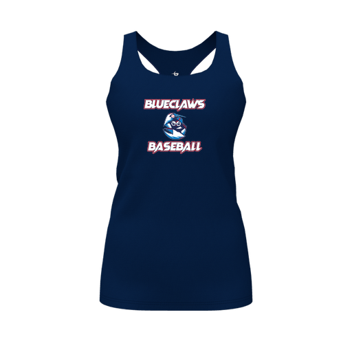 [FT0TRBNV-FYS-LOGO1] Decker Racerback Tank Top (Female Youth S, Navy, Logo 1)