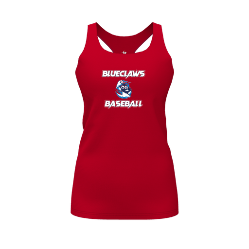[CUS-DFW-RCBK-PER-RED-FYS-LOGO1] Racerback Tank Top (Female Youth S, Red, Logo 1)