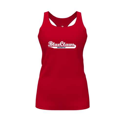 [CUS-DFW-RCBK-PER-RED-FYS-LOGO2] Racerback Tank Top (Female Youth S, Red, Logo 2)