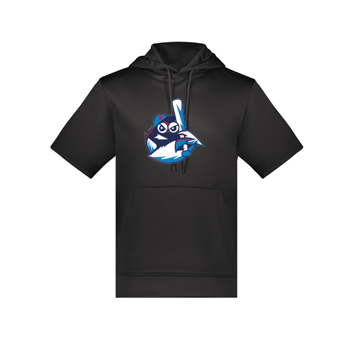 [6871.080.S-LOGO3] Men's Dri Fit Short Sleeve Hoodie (Adult S, Black, Logo 3)