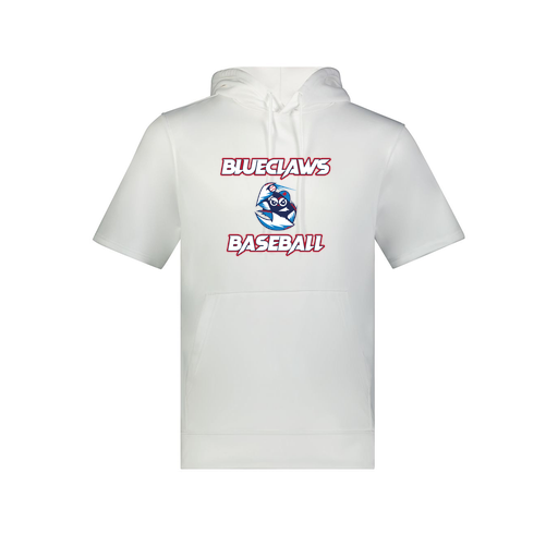 [6871.005.S-LOGO1] Men's Dri Fit Short Sleeve Hoodie (Adult S, White, Logo 1)