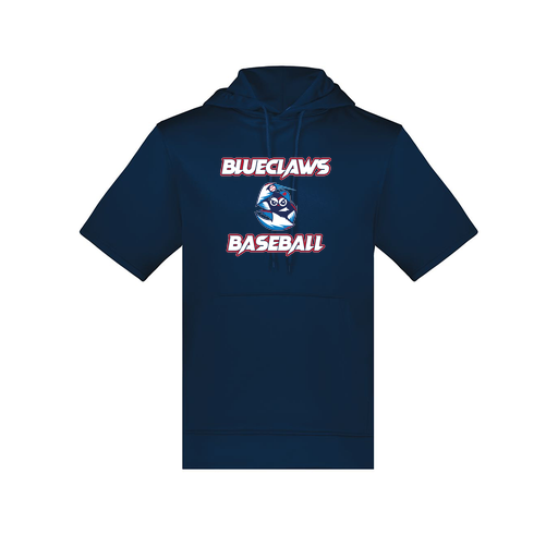 [6871.065.S-LOGO1] Men's Dri Fit Short Sleeve Hoodie (Adult S, Navy, Logo 1)