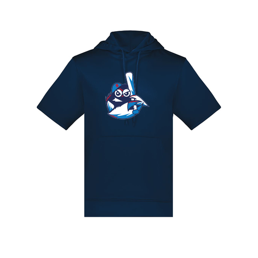[6871.065.S-LOGO3] Men's Dri Fit Short Sleeve Hoodie (Adult S, Navy, Logo 3)