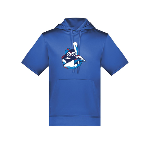 [6871.060.S-LOGO3] Men's Dri Fit Short Sleeve Hoodie (Adult S, Royal, Logo 3)