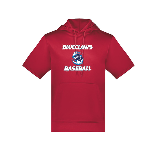 [6871.083.S-LOGO1] Men's Dri Fit Short Sleeve Hoodie (Adult S, Red, Logo 1)