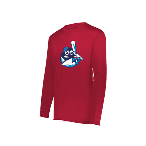 [222822.083.XS-LOGO3] Men's LS Smooth Sport Shirt (Adult XS, Red, Logo 3)
