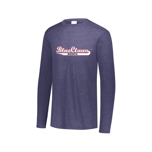 [FTLCUBNV-AXS-LOGO2] Decker Men's Tri-Blend T-Shirt - Long Sleeve (Adult XS, Navy, Logo 2)
