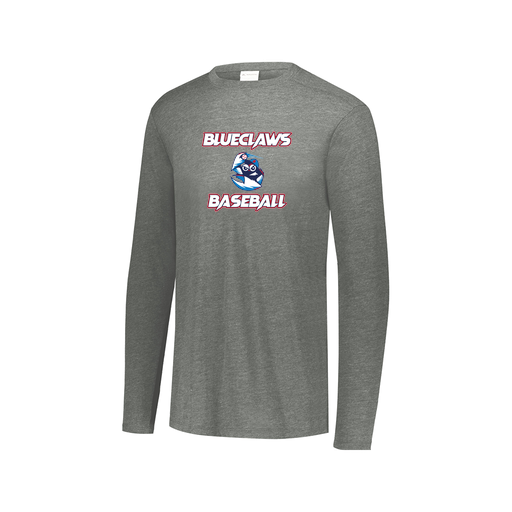 [FTLCUBGY-AXS-LOGO1] Decker Men's Tri-Blend T-Shirt - Long Sleeve (Adult XS, Gray, Logo 1)