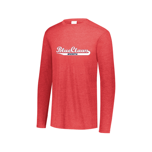 [FTLCUBRD-AXS-LOGO2] Decker Men's Tri-Blend T-Shirt - Long Sleeve (Adult XS, Red, Logo 2)