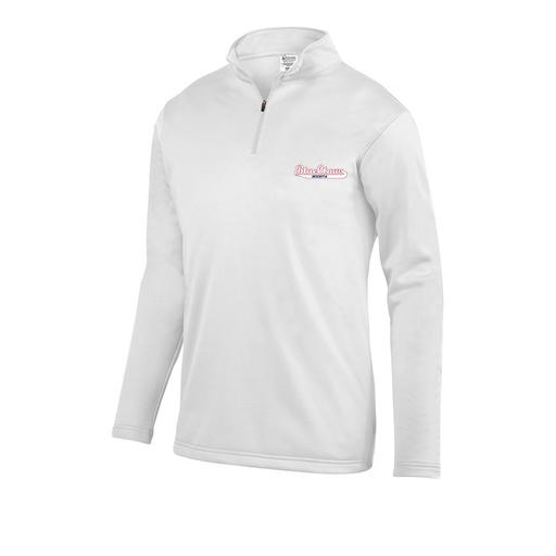 [FOLQFFWH-AS-LOGO2] Decker Men's FlexFleece 1/4 Zip (Adult S, White, Logo 2)