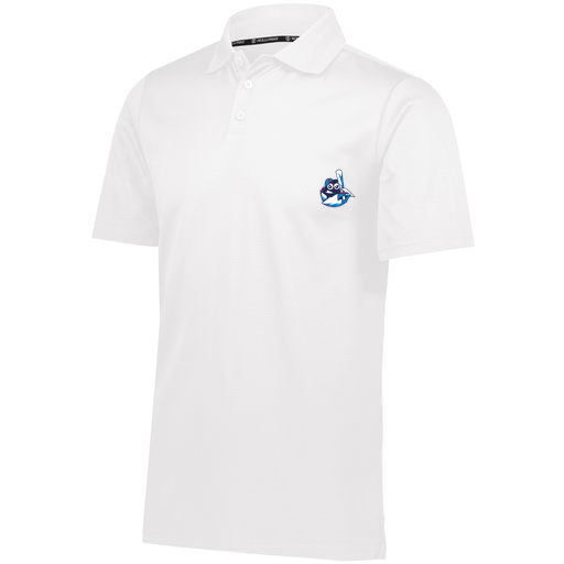 [222568.005.S-LOGO3] Men's Prism Polo (Adult S, White, Logo 3)
