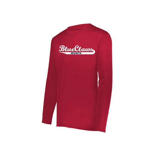 [222823.083.S-LOGO2] Youth LS Smooth Sport Shirt (Youth S, Red, Logo 2)