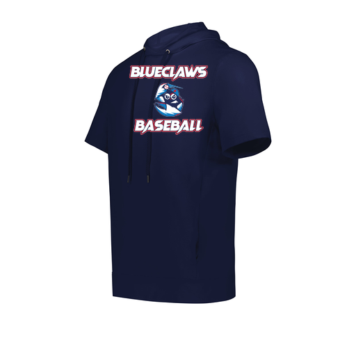 [222605.065.S-LOGO1] YOUTH VENTURA SOFT KNIT SHORT SLEEVE HOODIE (Youth S, Navy, Logo 1)