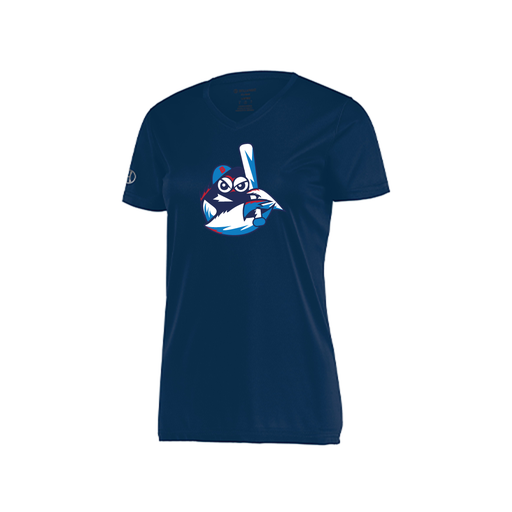 [222820.065.S-LOGO3] Ladies Movement Dri Fit Shirt (Female Adult S, Navy, Logo 3)